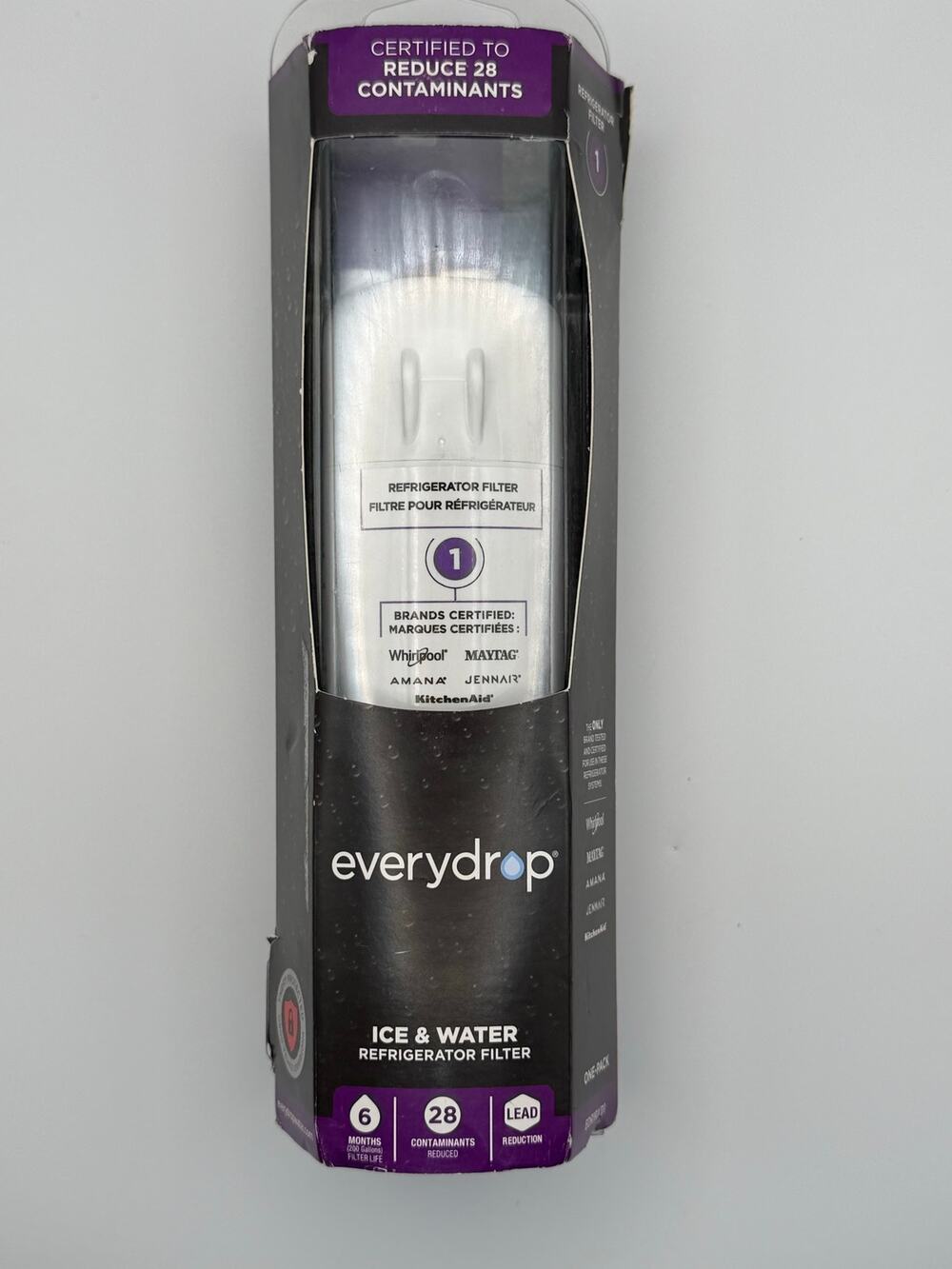 EveryDrop Filter 1 EDR1RXD1 Refrigerator Ice & Water Filter Open Box